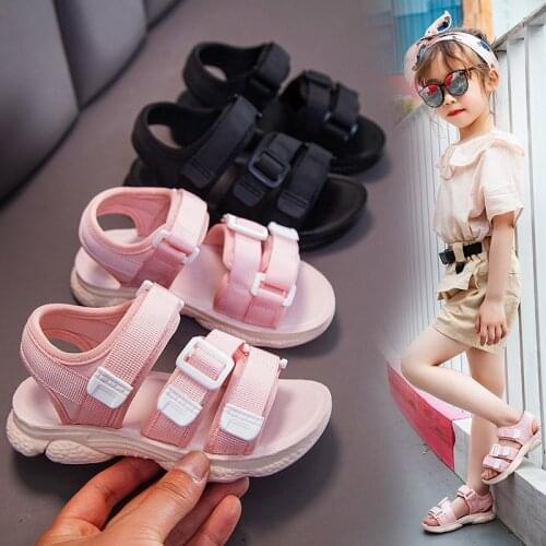 2020 Summer Kids Sandals For Girls Baby Beach Flat Shoes Children Gladiator Sandals Toddler Student Outdoor Sports Casual Shoes