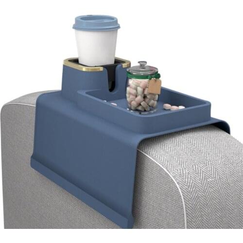 Silicone Sofa Armrest Organizer Foldable Heat Insulation Coaster Lazy Tray Sofa Cup Holder TV Remote Control Cellphone Tray