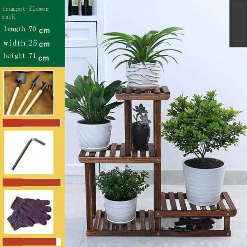Madera Plantenrekken Etagere Pour Plante Escalera Estanteria Para Macetas Stojak Na Kwiaty Plant Rack Outdoor Shelf Flower Stand