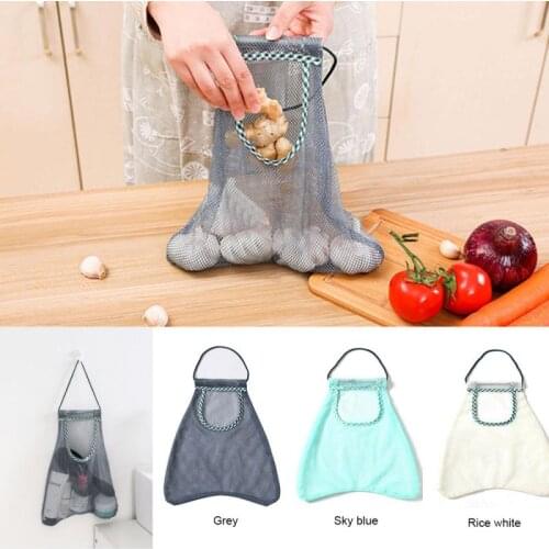Fruits Vegetables Storage Bag Shopper Bag For Storing Vegetables Kitchen For Storage Order Ginger Garlic Onion Hang Mesh Bag