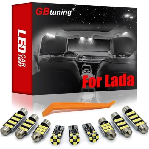 GBtuning Canbus LED For Lada Granta Kalina Priora Samara Vesta Xray Largus Niva II Nadeschda Car Trank Bulb Interior Light Kit