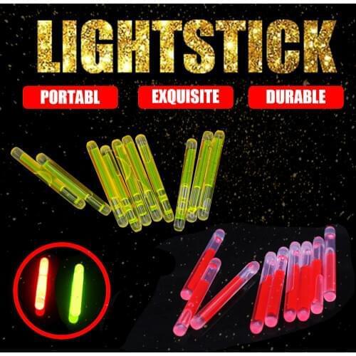 50pcs/pack 4.0*38mm Float Night Fishing Float For Carp Fishing Light Visibility Glowing Fluorescent Luminous lightstick