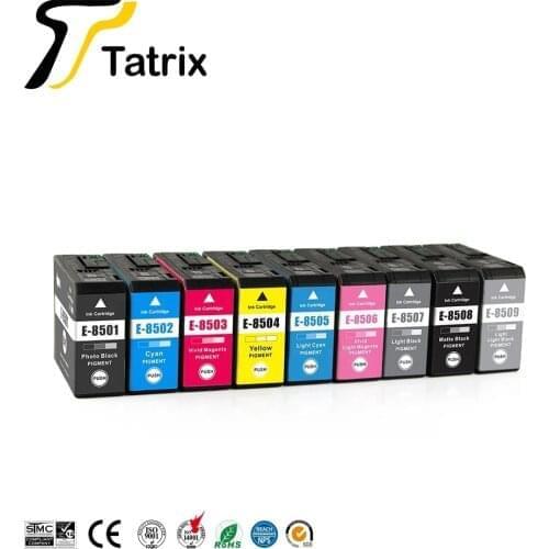 Tatrix Compatible for Epson T8501 T8502 T8503 .... T8509 C13T850100 Ink Cartridges suit For Epson SureColor P800 SC-P800 Printer