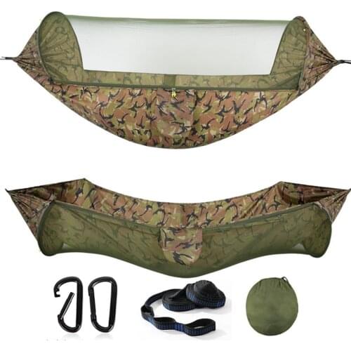 Camping Hammock with Mosquito Net 2 in 1 Hanging Hammock Lightweight Portable Swing Sleeping Hammock for Travel