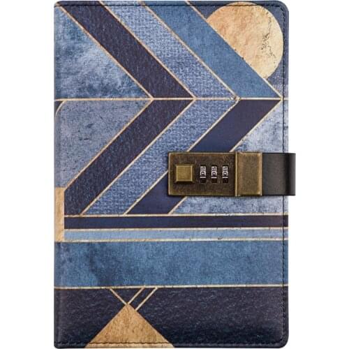 Vintage Diary with Lock Travel Journal Leather Notebook Retro Agenda Plaanner Organizer Filofax Personal Lock Notebooks