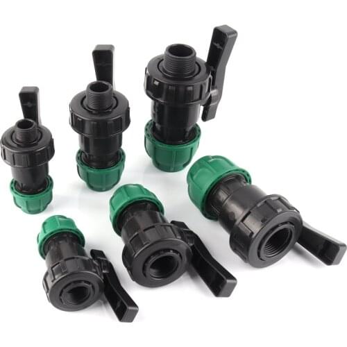 Hi-Quality 1/2"~1" PPR PVC PE Pipe Ball Valve Fast Connectors No Hot-melt Plastic Valves Irrigation Pipe Switch Water Connector