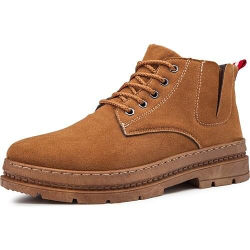 Suede Men Boots Autumn Winter Ankle Boots Fashion Footwear Lace Up Shoes Men High Quality Desert Men Shoes A349