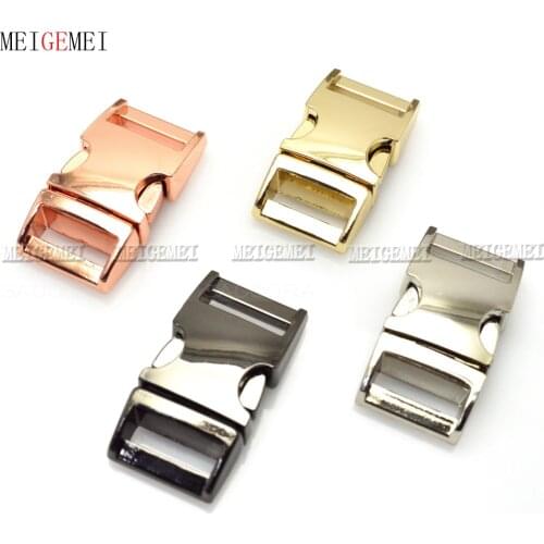 1pcs 5/8"(16mm) 4 color metal paracord buckle side release buckle small dog collar clips Paracord Shackles Accessories