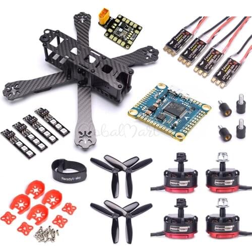 QAV-R 220 220mm Carbon Fiber Quadcopter frame F4 V2 Flight control RS2205 2300kv Motor Littlebee 30A BLHeli_S ESC For RC Drone