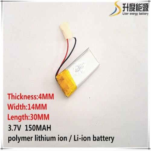 3.7V,150mAH,[401430] PLIB; polymer lithium ion / Li-ion battery for GPS,mp3,mp4,mp5,dvd,bluetooth,model toy