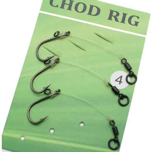 3PCS Carp Fishing Accessories Micro Rig Swivels Bait Screw 3.7mm Carp Fishing Round Rig Ring for Chod Rig Terminal Tackle