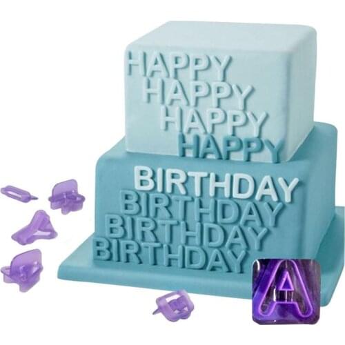 40 Pcs/set Alphabet Number Character Letter Cookie Cutter Fondant Cake Biscuit Baking Mould DIY Cake Decorating Tools Cocina