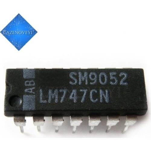 5pcs/lot LM747CN LM747 DIP-14 In Stock