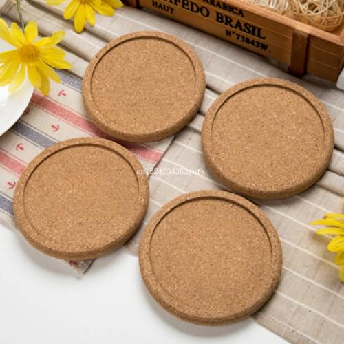 500pcs Round Cork Coasters Cup Mats Pads Tea Drinks Coasters Home Vintage Cup Coaster Modern Kitchen Accessories