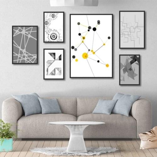 Abstract Line Art Poster Art Print Future Mechanical Canvas Painting Picture Home Wall Art Bedroom Modern Decoration Custom