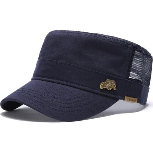 Summer Baseball Caps Men Fashion Patchwork Mesh Breathable Flat Cap Men Casquette Homme Dad Hat Adjustable Size Hats For Men