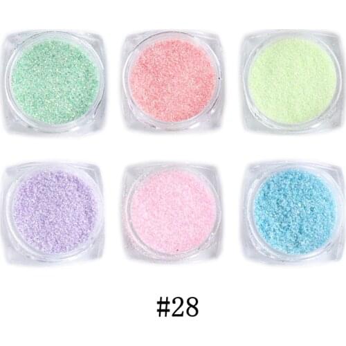 6 Box Shining Sugar Effect Nail Glitter Powder Laser Candy Nail Art Pigment Flakes Dust Coloful Nail Decor Accessories