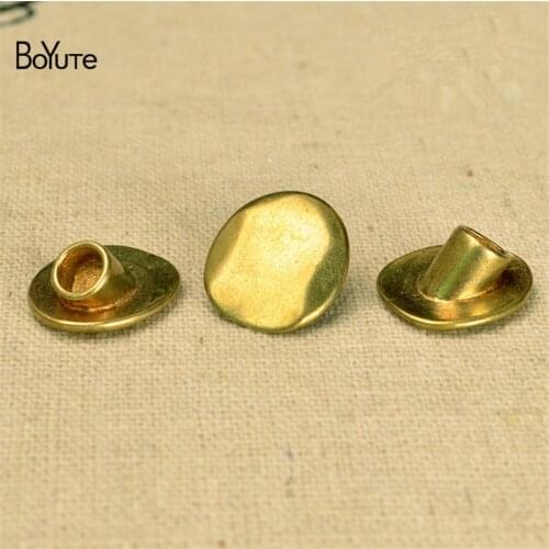 BoYuTe (10 Pieces/Lot) 14*16MM Metal Brass Buckle Clasp Connector Diy Handmade Jewelry Accessories Parts