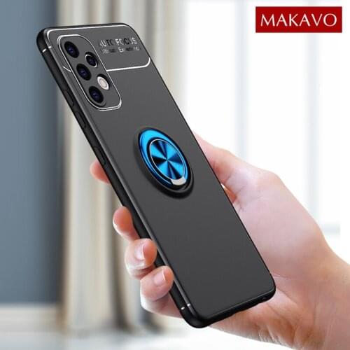 For Samsung Galaxy A32 4G Case Soft Silicone Matte Back Cover Ring Holder Phone Case For Samsung Galaxy A32 4G