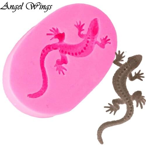 DIY gecko shape Silicone Molds snake Fondant Cake Decorating Tools Gumpaste Sugar Paste Candy Chocolate Molds DY0028