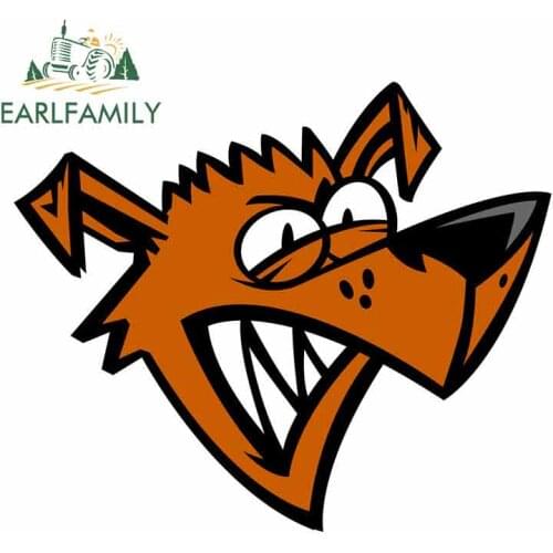 EARLFAMILY 13cm x 11.1cm for Cartoon Dog Anime Car Stickers Vinyl JDM Bumper Trunk Truck Graphics Windshield Bumper Windows VAN