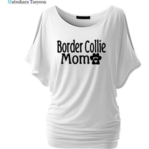 Border Collie Dog Lover Paw Print Unisex Cotton T Shirt Custom Gift Black Tshirts Funny Letter Print Women Tees Tops Loose