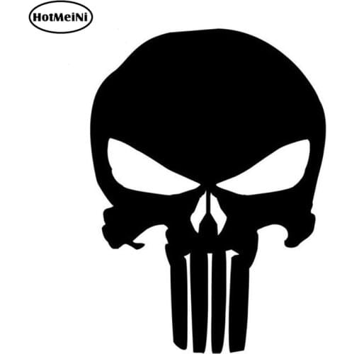 HotMeiNi 10.2*14 cm Classic Car Sticker PUNISHER Skull oem car Window Decorative Vinyl Decal Black/Sliver Etc. 13 colors