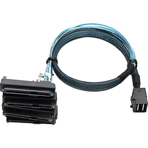 Server Data Cable Mini SAS SFF-8643 to 4XSFF-8482 SAS 29Pin 12Gbps with SATA Power Supply for Switch Large Server