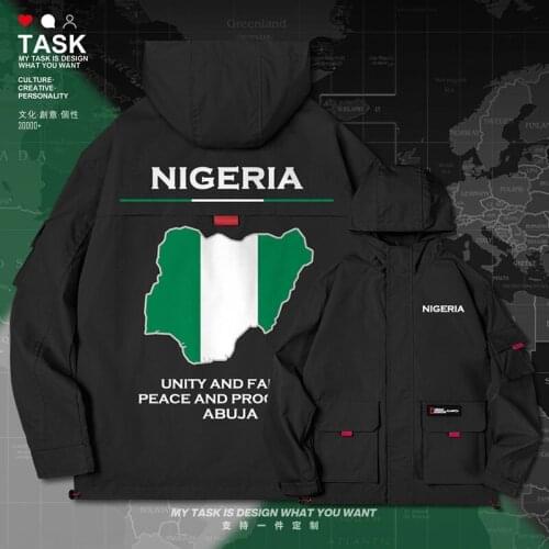 Nigeria Nijeriya Nigerian NGA men jacket hooded map nation flag clothing casual chaquetas hombre fashion mens autumn clothes