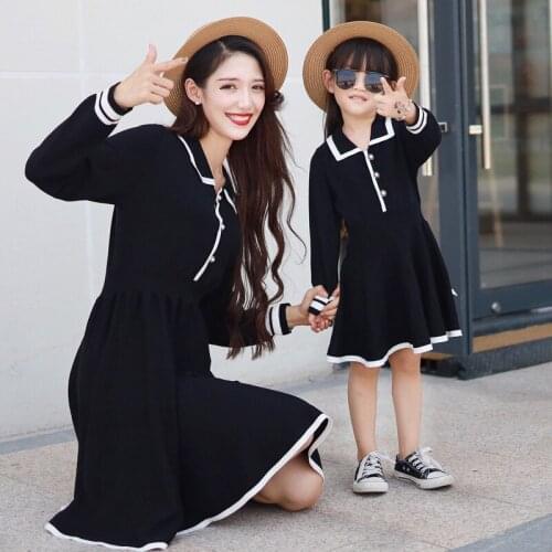 Matching Mother Daughter Dress Kids Clothing Mommy And Me Clothes Spring Outfits Party Family Look Mom Girl Casual Women Dresses