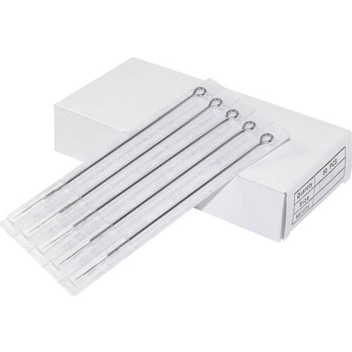 Disposable 50PCS RL/M1/RS Tattoo Needles steel Sterilze Tatoo Needles Curved Round Liner Needles Tattoo Supply