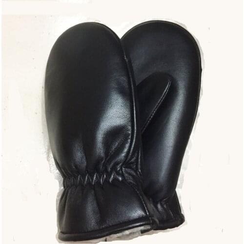 Linhaoshengyue Real Fur Gloves Women and Men Natural Sheepskin