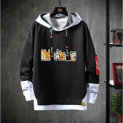 Game Neko Atsume Hooded Teenagers anime cartoon Costume Unisex Casual Fake Two-Piece Hoodies Sweatshirt jacket coat