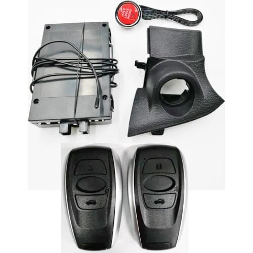 For Subaru Outback Year 2013 to 2014 Car Add Push to Start Stop Remote Start Control and PKE Keyless Entry System with Panel