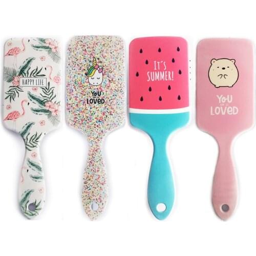 Hair Comb Detangling Hair Brush Detangle Hairbrush Salon Hairdressing Straight Curly Hair Comb Paddle Brush Hair Brush