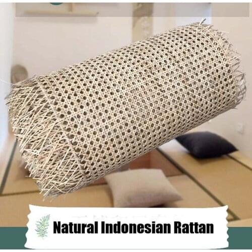 Natural Indonesian Real Rattan Material Handmade DIY Webbing Cane Roll For Decorative Furniture Chair Table Cabinet Door Ceiling