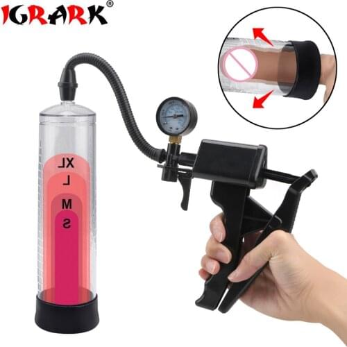 Manual Penis Enlargement Pump Masturbator Vacuum Enlargement Gear Bigger Dick Pump Enlarger Sex Toys for Men Erotic Accessories