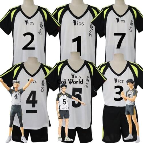 Haikyuu Fukurodani Academy High School Akaashi Keiji Bokuto Koutarou Sportswear Volleyball Jerseys Anime Cosplay Costumes