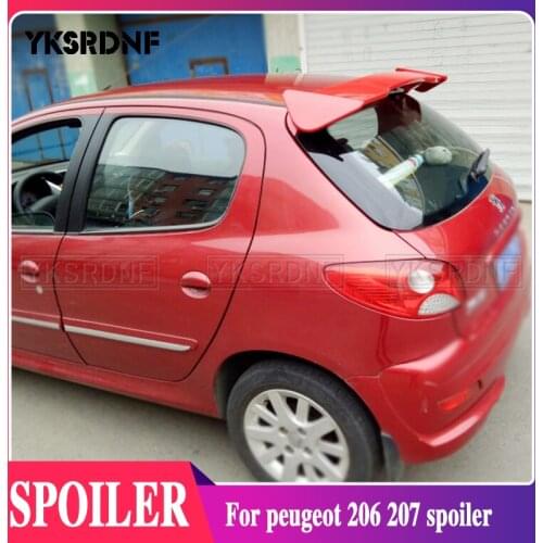 Universal Rear Roof Lip Spoiler For Peugeot 206 207 2006-2011 Hatchback Spoiler ABS Plastic Tail Wing Decoration Car Spoiler