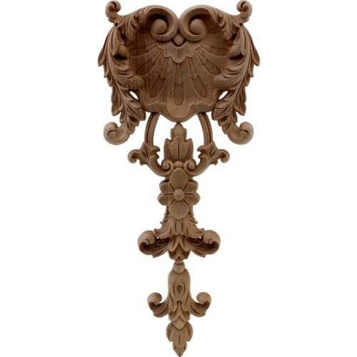 VZLX Wood Home Decoration Accessories Furniture Applique Paint Decor Vintage Wooden Figurines Miniatures Carved Ornaments