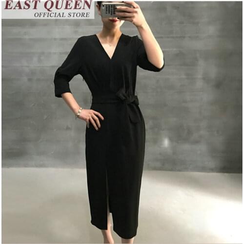 Womens dresses new arrival 2018 summer dresscasual dress formal dress women elegant solid dresses elegant long prom FF158 A