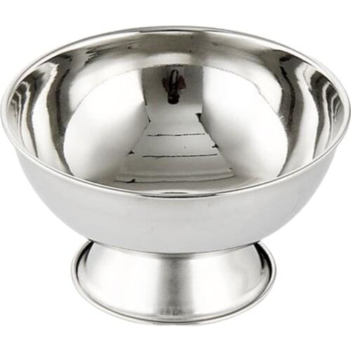 1pc Stainless Steel Shaving Soap Bowl Mixing Bowl Shaving Foam Container Shaving Accessories for Men (Silver)
