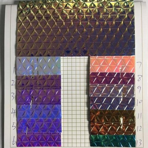 1yard (90x132cm) lridescent PU leather fabric holographic faux leather bags wedding decoration new products KB008