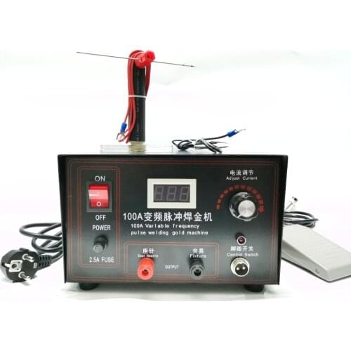 100A digital display jewelry Spot Laser Welding Machine gold silver Welder Soldering Jewelry tools weld tweezers