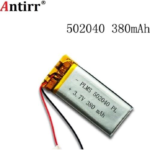3.7V 380mAh 502040 Lithium Polymer LiPo Rechargeable Battery ion cells For Mp3 Mp4 Mp5 DIY PAD DVD E-book bluetooth headset