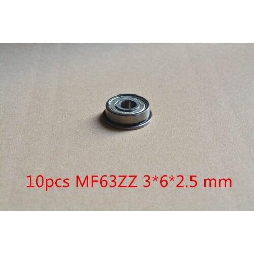 3mm bearing MF63ZZ 3mmx6mmx2.5mm MF63 miniature flange deep groove ball radial 10pcs