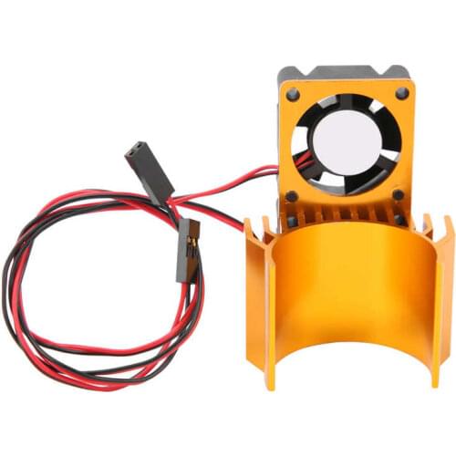 3660 3670 Motor Heat Sink Fan Cooling Racing 550 540 Brushed Motor Heatsink Electric Alloy Dual Motor Fans For 1/10 RC Car