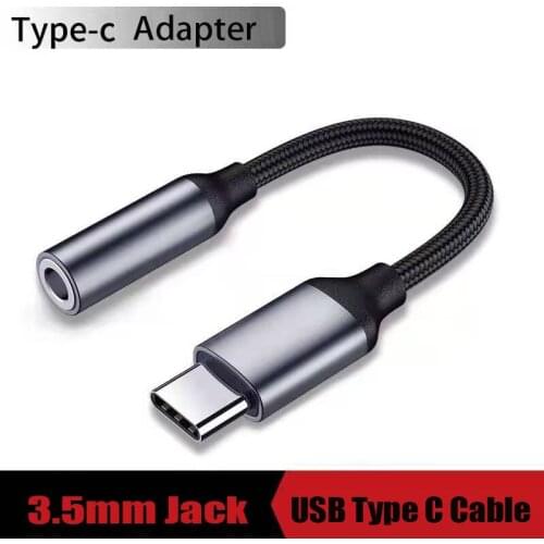 USB Type C to 3.5mm Jack Headphone Adapter USB C Cables AUX Adapter Audio Converter Type-c Cord for Oneplus 7 8 9 Huawei P40 P30