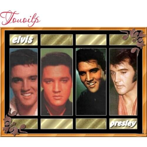 TOUOILP Needlework 5D Diy Elvis 5D Diamond Painting Full square&round drill DIY Diamond Embroidery Square round Mosaic Picture