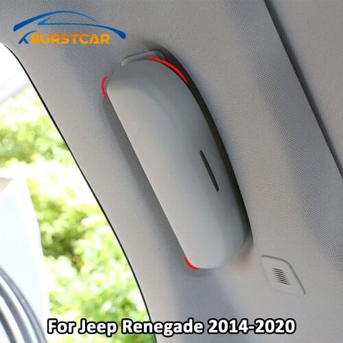 Car Sunglasses Case Holder Glasses Box Storage Boxes for Jeep Renegade 2014 2015 2016 2017 2018 2019 2020 Parts Accessories